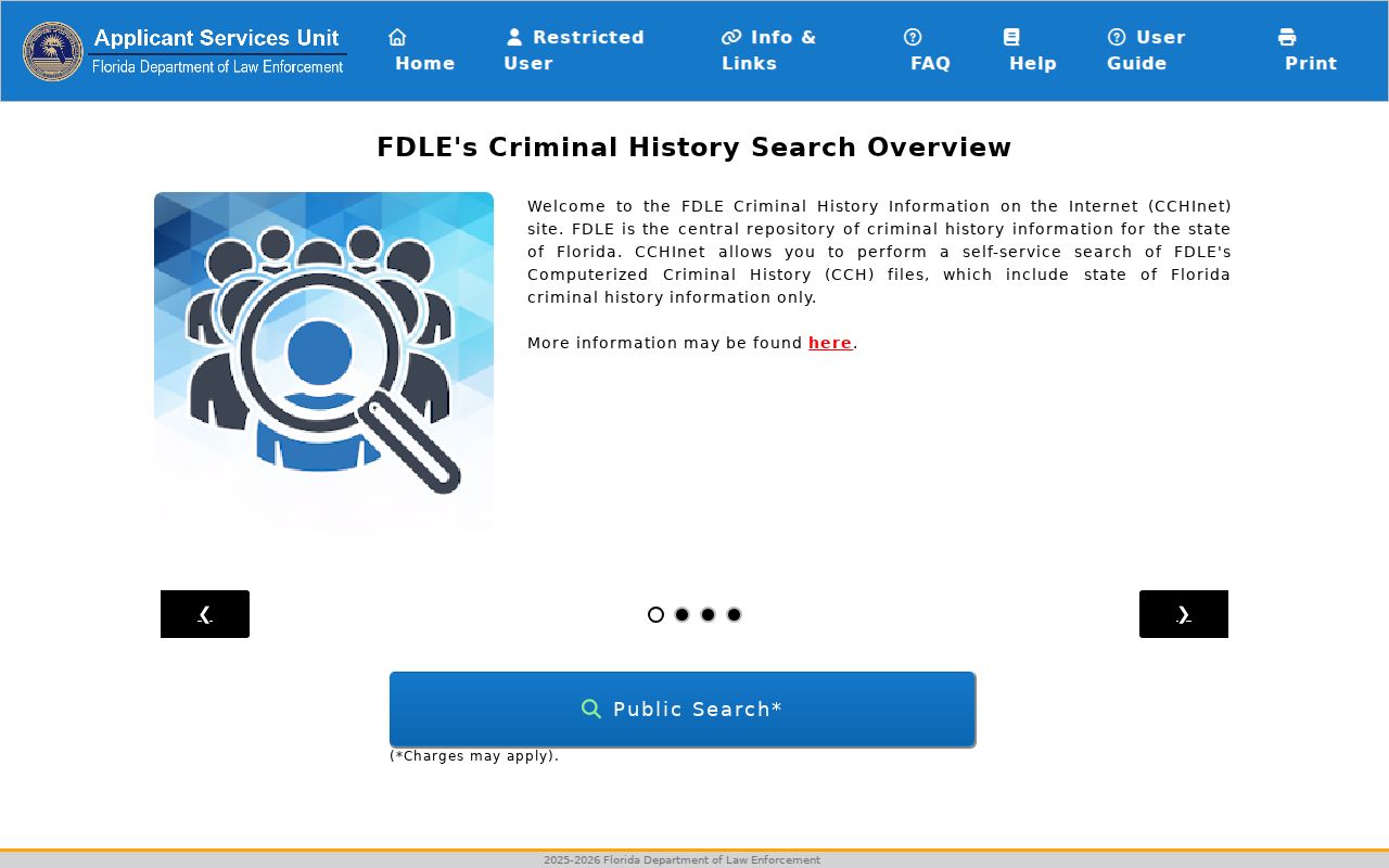 Bay County criminal history FDLE instant search