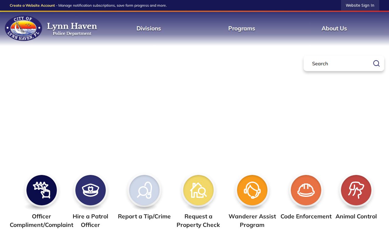 Lynn Haven criminal history Police Department information